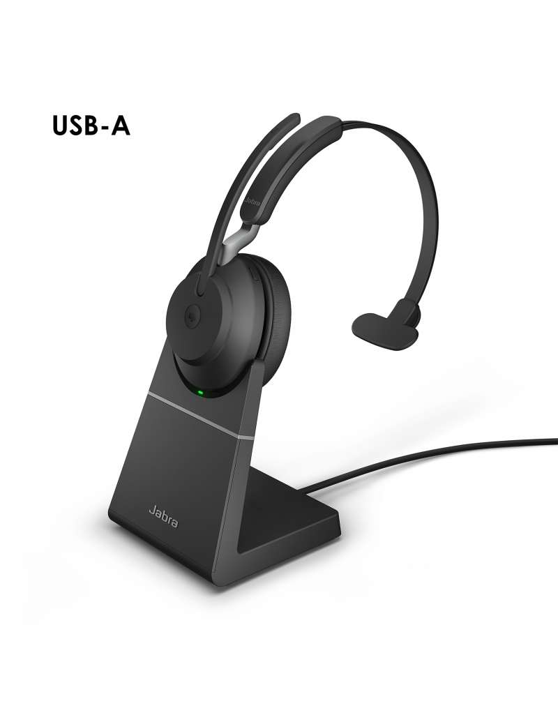 Jabra Evolve2 65 USB-A MS Mono Black m. stand Jabra - 1