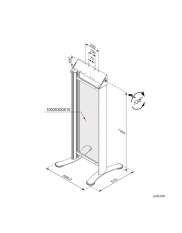 LCD stander m. banner/reklameplads  - 2