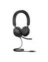 Jabra Evolve2 40, MS Stereo Headset Ledningsført Kontor Callcenter USB Type-A Sort