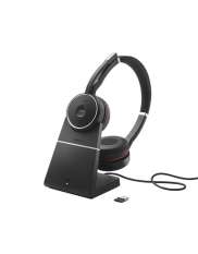 Jabra Evolve 75 Headset Kabel & trådløs Opkald musik Bluetooth Opladningsstativ Sort