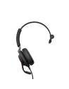 Jabra Evolve2 40, MS Mono Headset Ledningsført Kontor Callcenter USB Type-C Sort