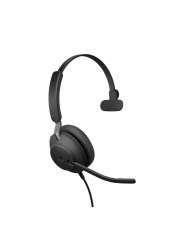 Jabra Evolve2 40, MS Mono Headset Ledningsført Kontor Callcenter USB Type-C Sort