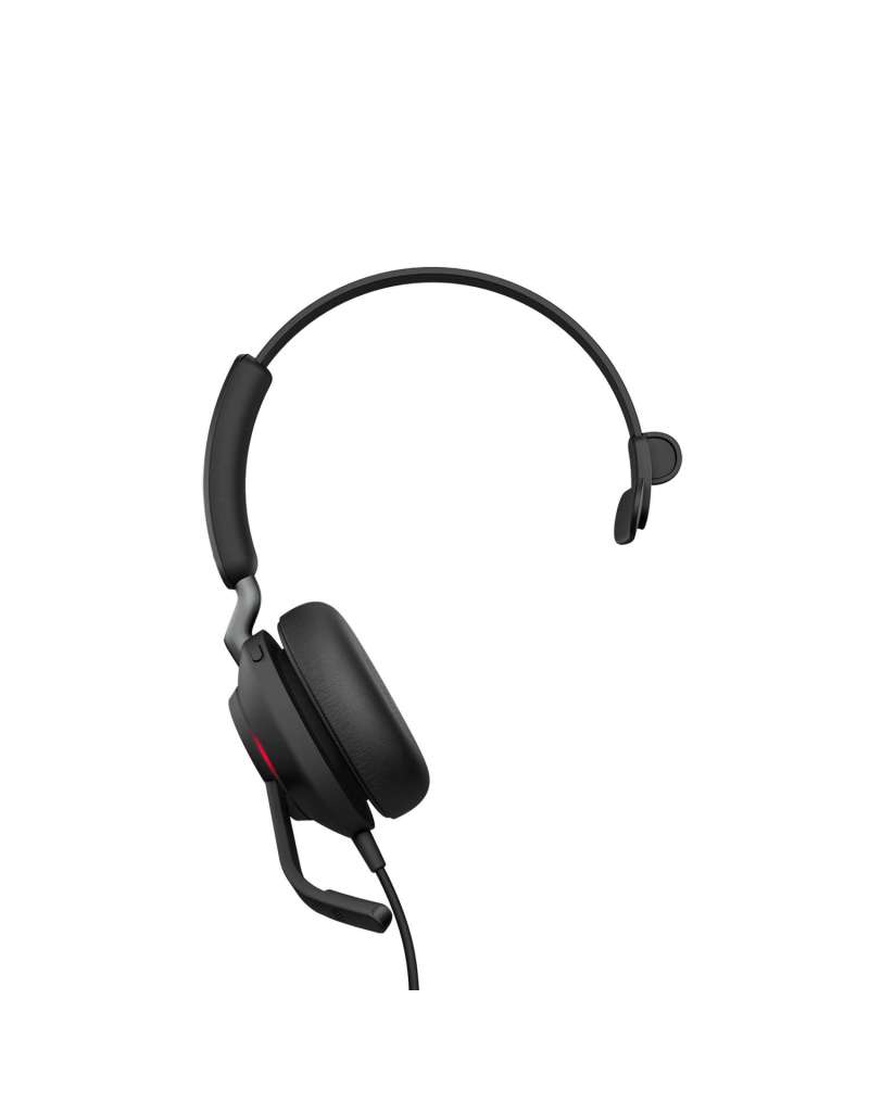 Jabra Evolve2 40, MS Mono Headset Ledningsført Kontor Callcenter USB Type-A Sort