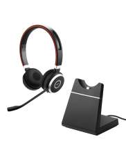 Jabra Evolve 65 MS Stereo Headset Kabel & trådløs Kontor Callcenter Micro-USB Bluetooth Sort