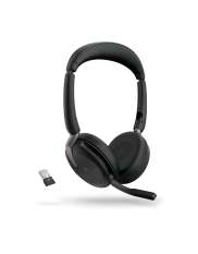 Jabra Evolve2 65 Flex Headset Kabel & trådløs Kontor Callcenter Bluetooth Sort