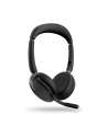 Jabra Evolve2 65 Flex Headset Kabel & trådløs Kontor Callcenter Bluetooth Sort