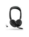 Jabra Evolve2 65 Flex Headset Kabel & trådløs Kontor Callcenter Bluetooth Sort