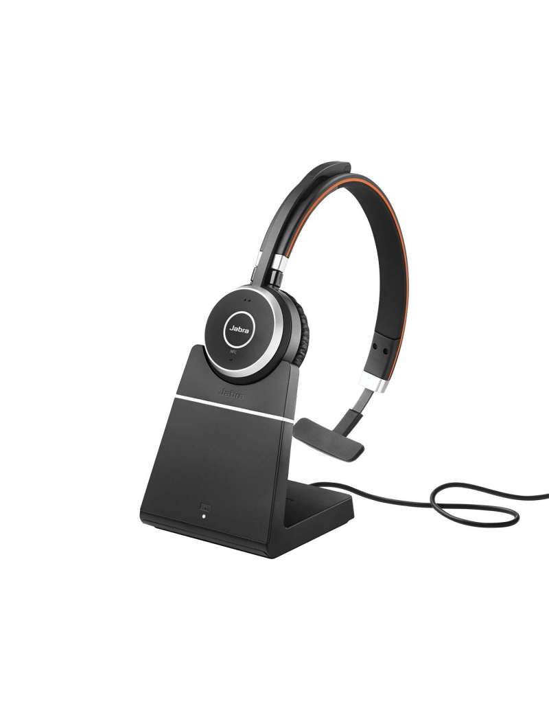 Jabra Evolve 65 Headset Kabel & trådløs Opkald musik Micro-USB Bluetooth Opladningsstativ Sort