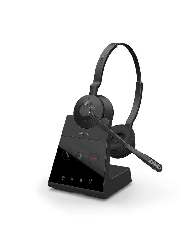 Jabra Engage 65 Stereo Headset Trådløs Kontor Callcenter Sort