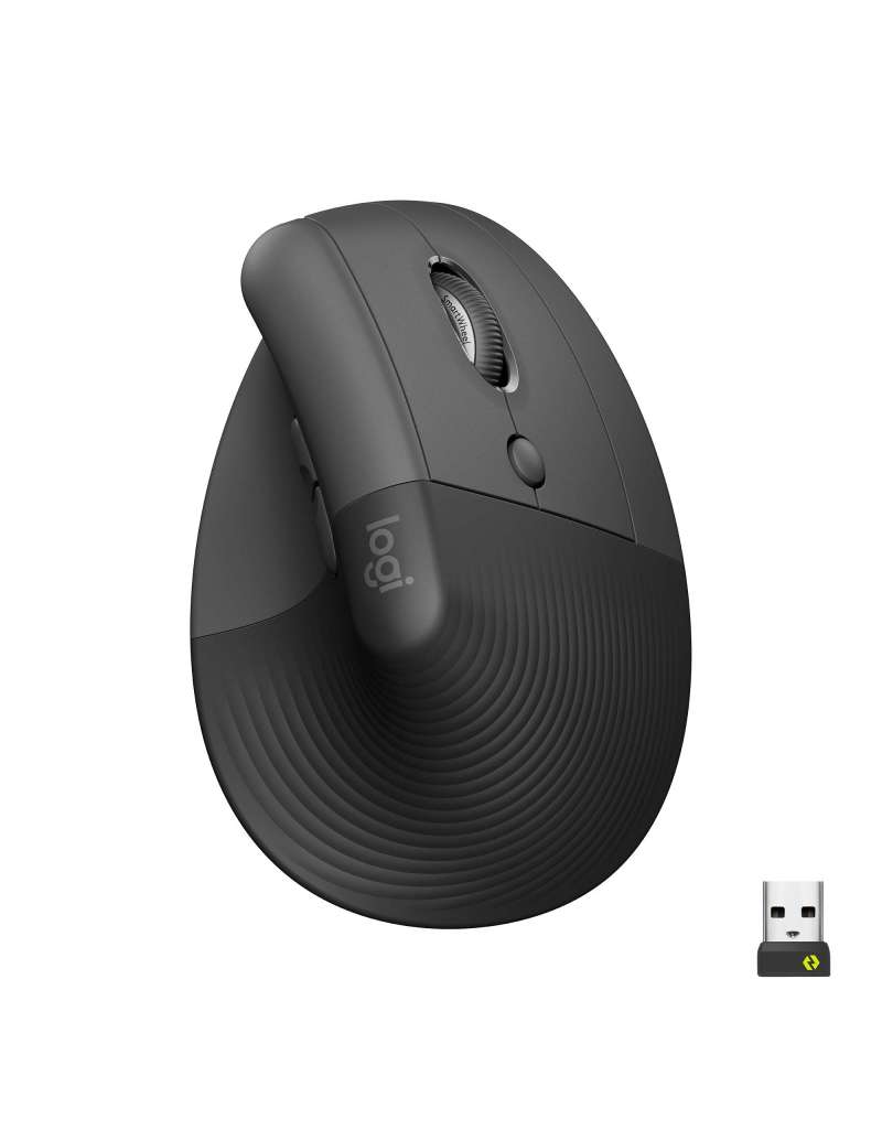 Logitech Lift mus Kontor Højre hånd RF trådløs + Bluetooth Optisk 4000 dpi