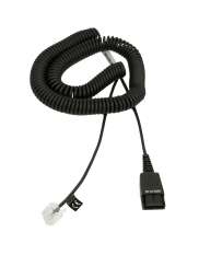 QD Cord to special-Plug RJ45, coiled, 0,5 - 2 Meter, for Siemens Open Stage