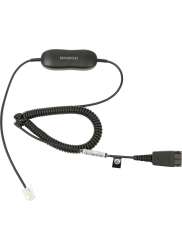 Smart Cord, QD to RJ10, coiled, 0,7 - 2 meters, with 8-position switch configurator, for STD Headsets