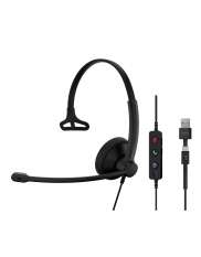 EPOS 1001419 hovedtelefoner headset Ledningsført Kontor Callcenter USB Type-C   USB Type-A Sort